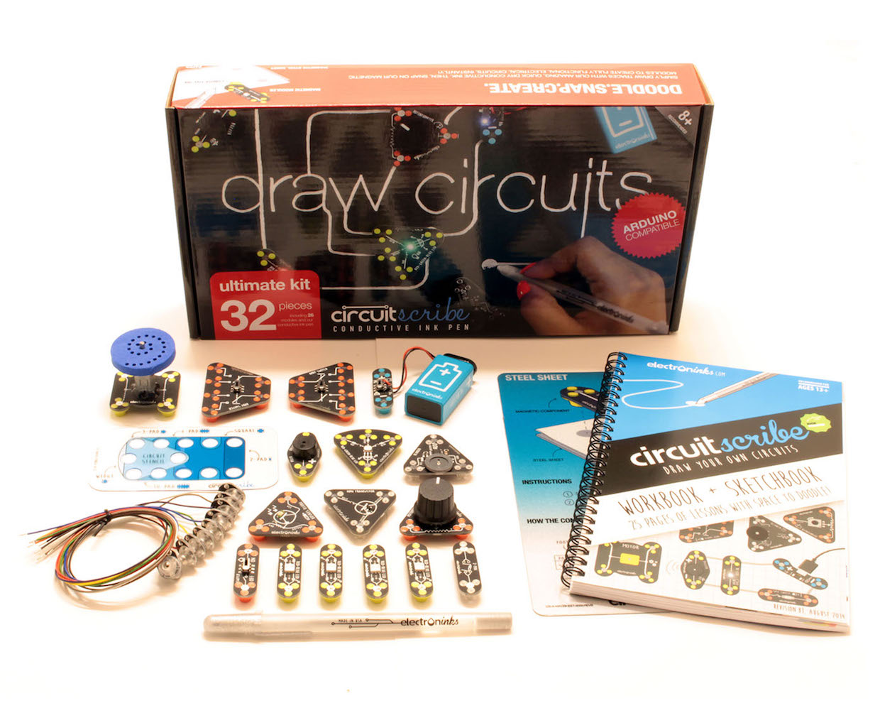Science, technology, engineering, & math all combine as youngsters draw lines with their easy-to-use Circuit Scribe! The silver lining to electronics.