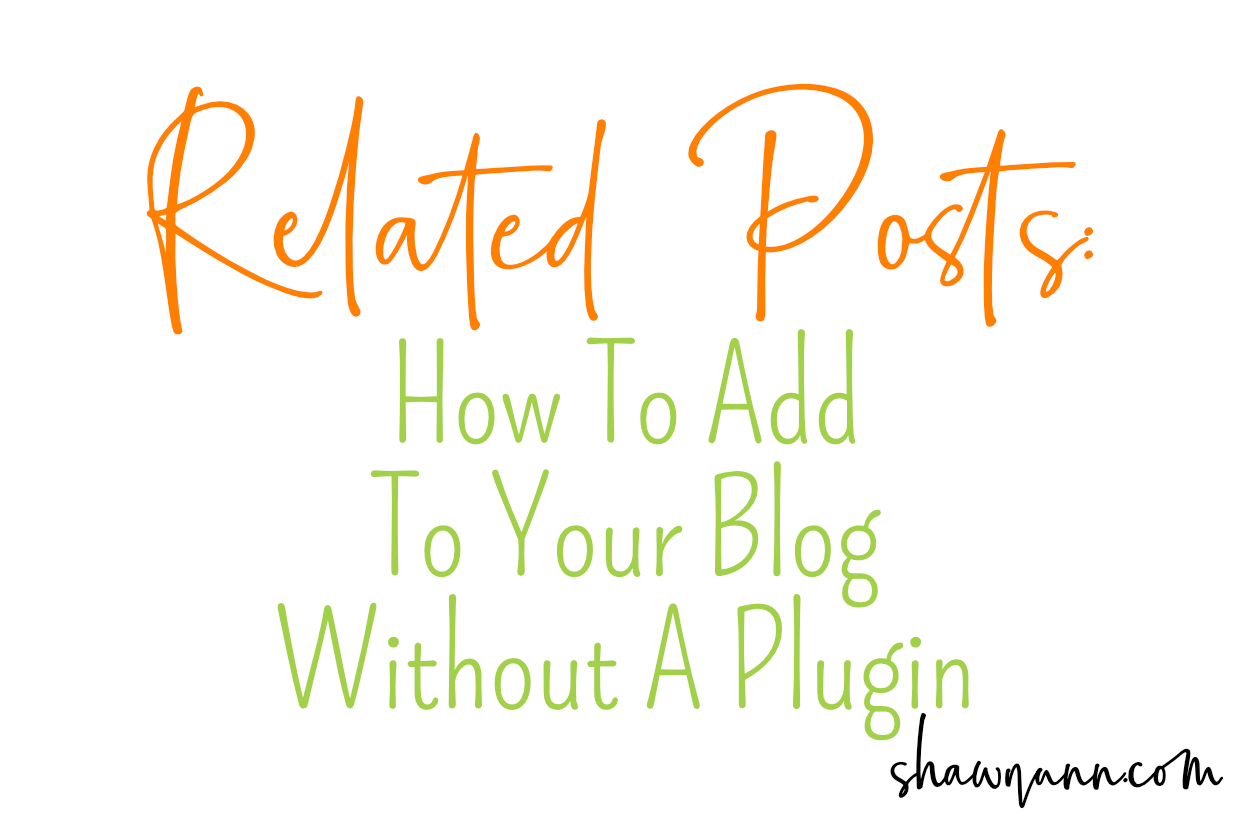 How to add related posts to your blog posts without using a plugin. The quick and easy way for others to read related posts without searching.