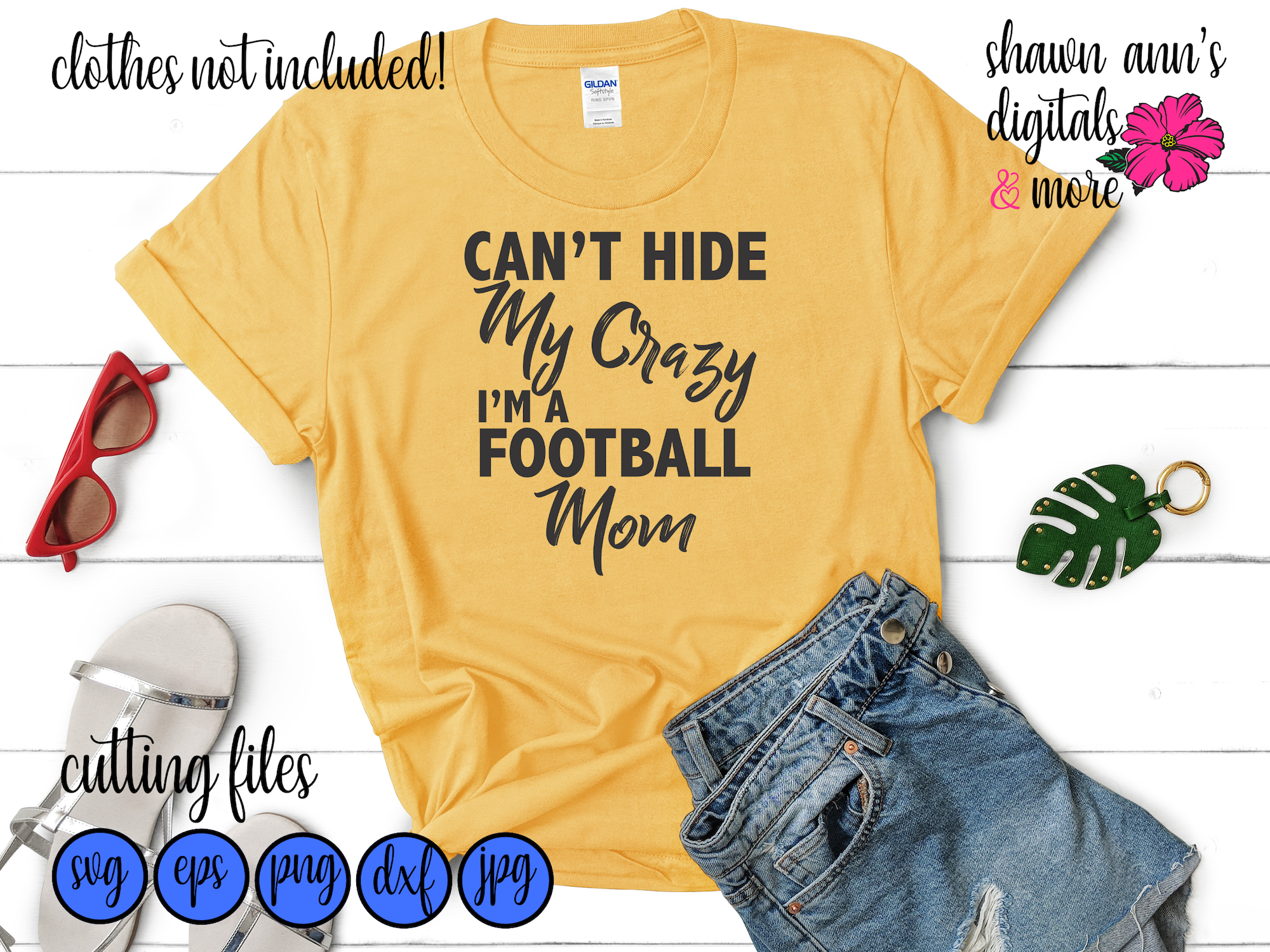 Can't Hide My Crazy I'm A Football Mom Design